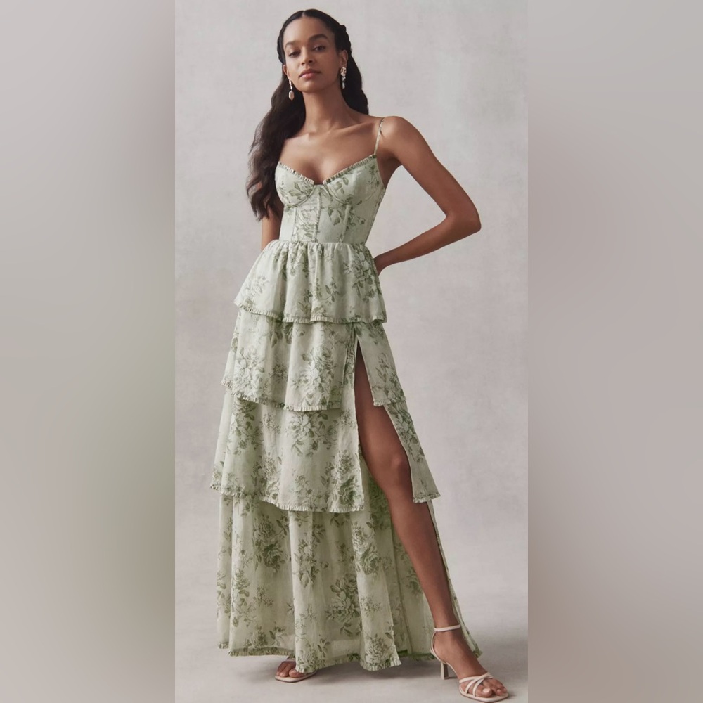 V. Chapman Caterina Corset Ruffle Dress size 2